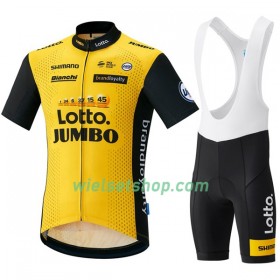 Fietskleding Dames (Fietsshirt + Korte Koersbroek) 2018 LottoNL-Jumbo N001